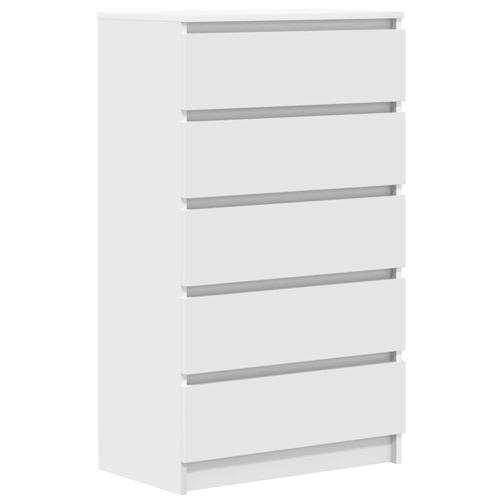 Schubladenschrank Weiß 60x36x103 cm Holzwerkstoff